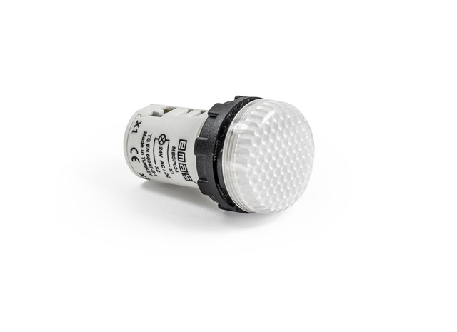 MB Serisi Plastik LED'li 24V AC/DC Beyaz 22 mm Sinyal